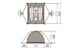 Палатка RockLand Mountain 3, трехместная Alu