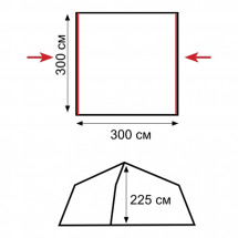 Шатер &amp;quot;Bungalow Lux Green&amp;quot; v2, Tramp