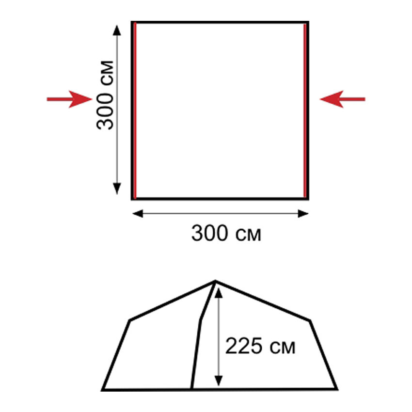 Шатер &amp;quot;Bungalow Lux Green&amp;quot; v2, Tramp
